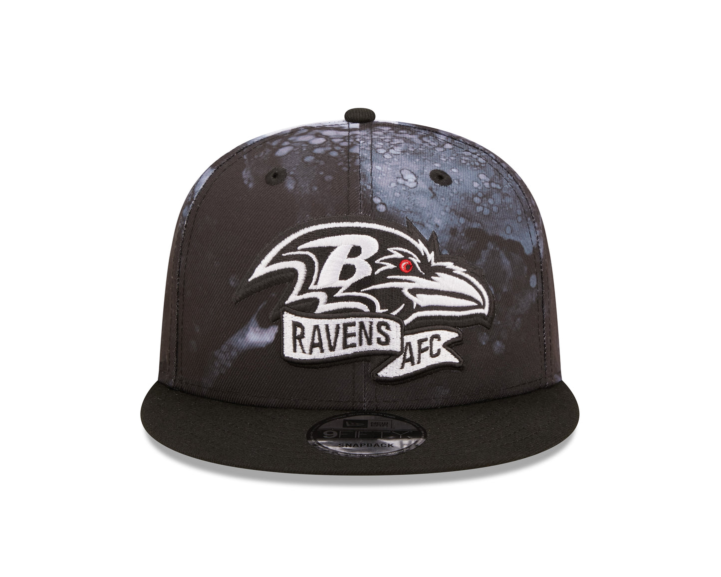 Baltimore Ravens Sideline Ink Black & White 9Fifty Snapback Hat