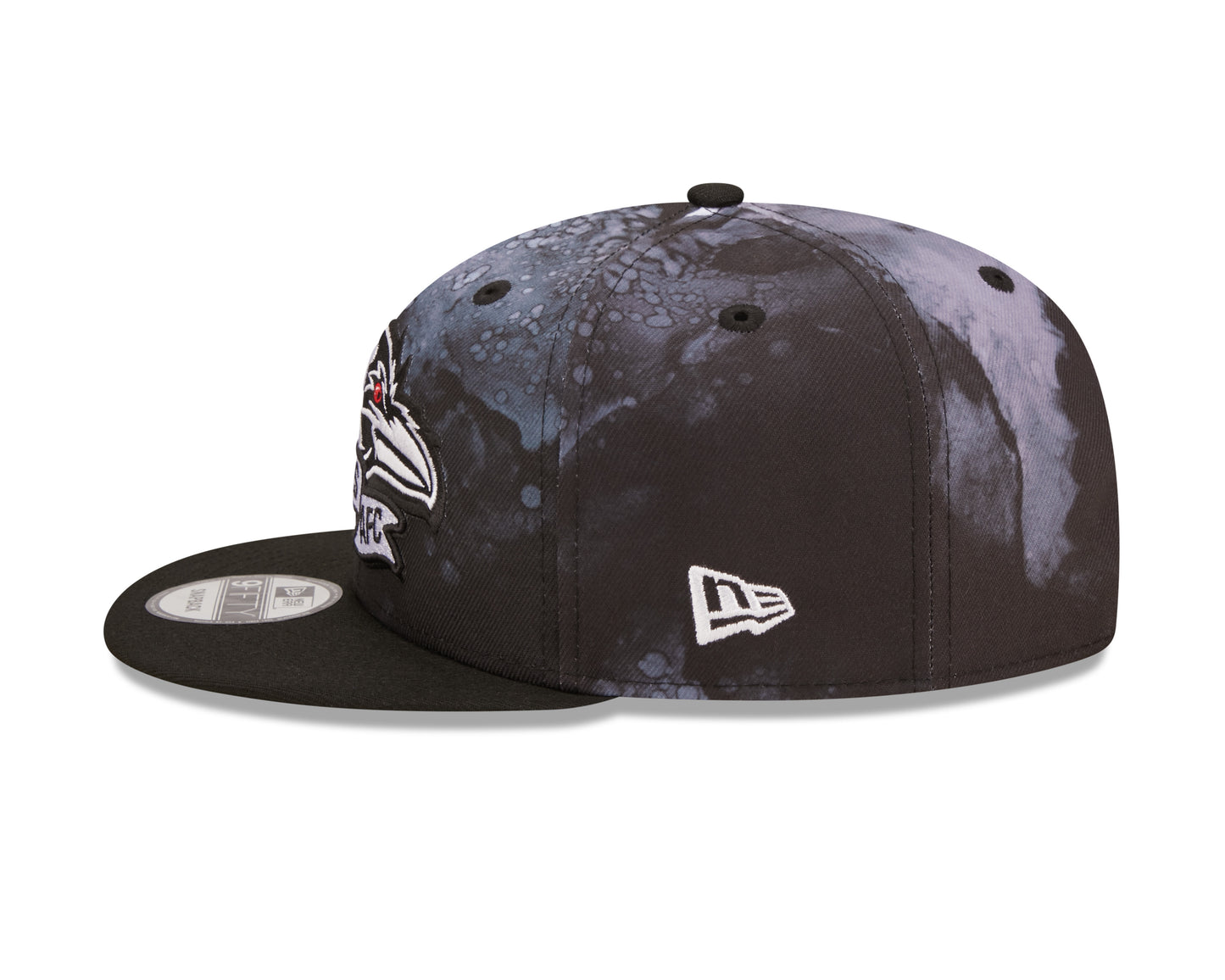 Baltimore Ravens Sideline Ink Black & White 9Fifty Snapback Hat