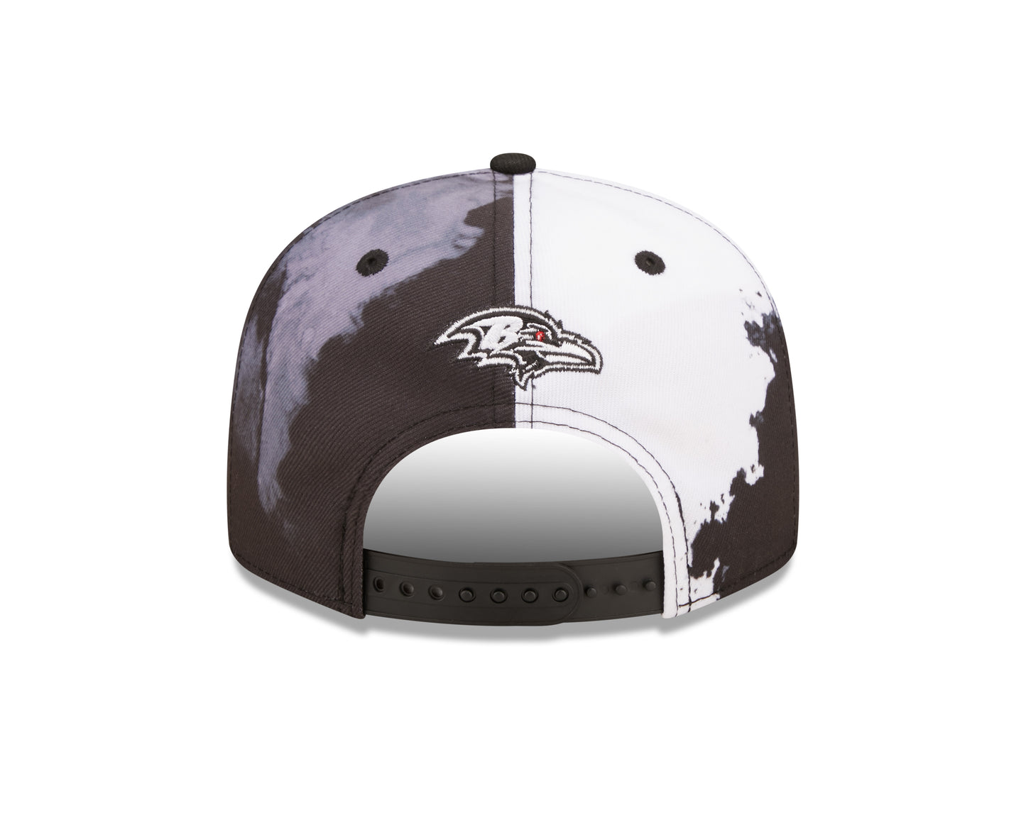 Baltimore Ravens Sideline Ink Black & White 9Fifty Snapback Hat