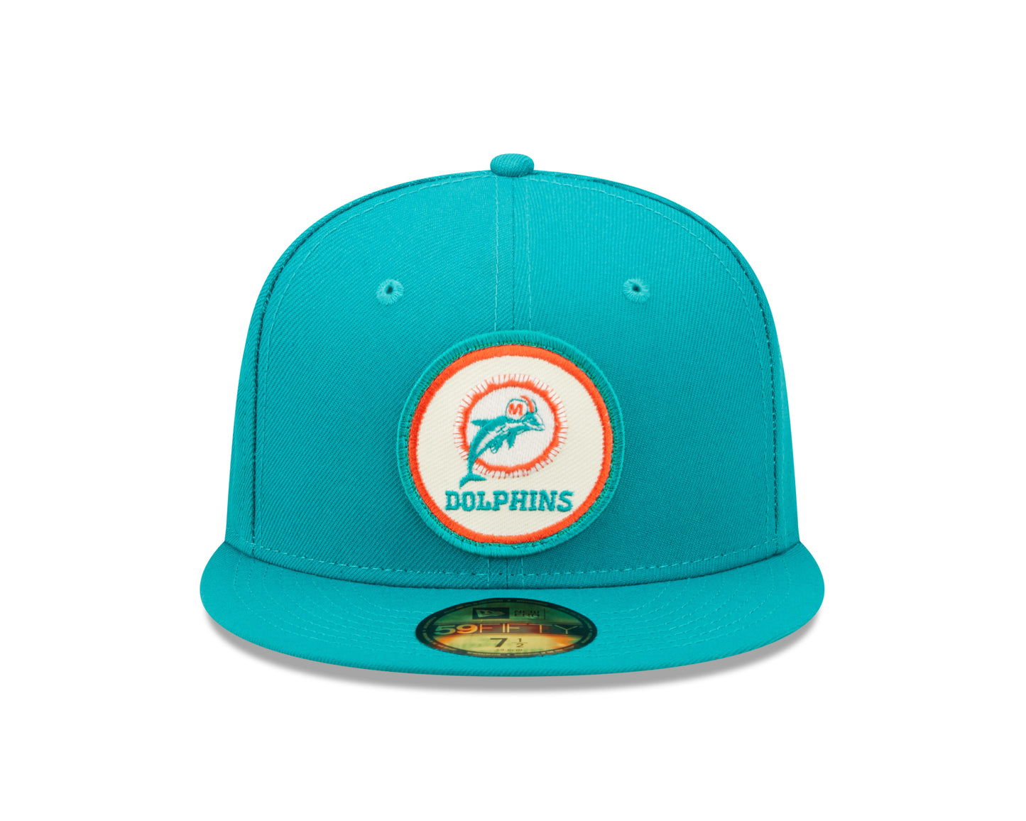 Miami Dolphins New Era Sideline 59FIFTY Historic Fitted Hat- Aqua