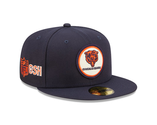 Chicago Bears New Era Sideline 59FIFTY Historic Fitted Hat- Blue