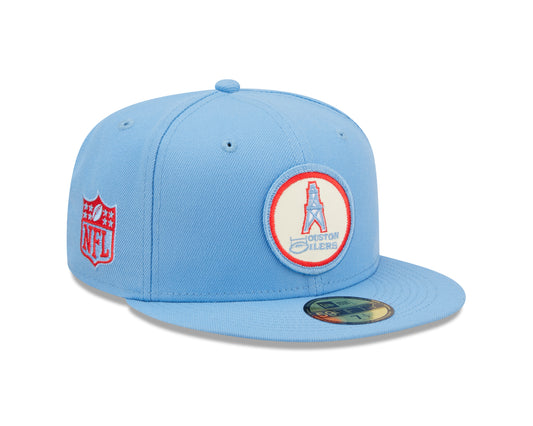 Houston Oilers New Era Sideline 59FIFTY Historic Fitted Hat-Blue