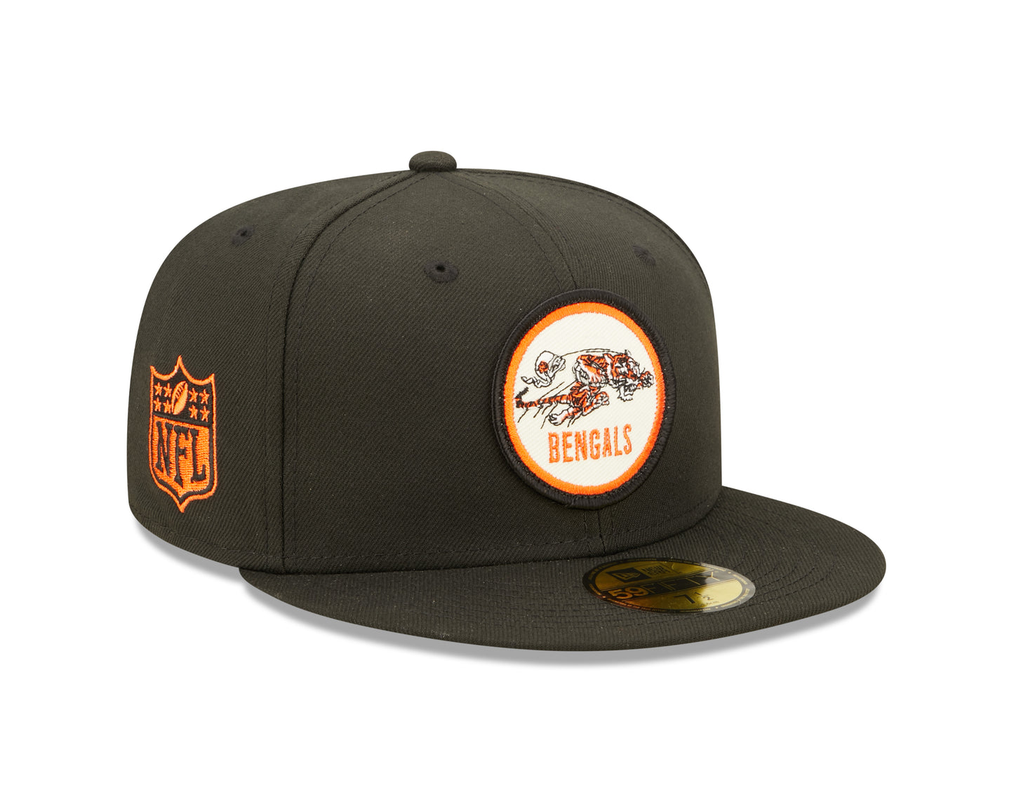Cincinnati Bengals New Era Sideline 59FIFTY Historic Fitted Hat- Black