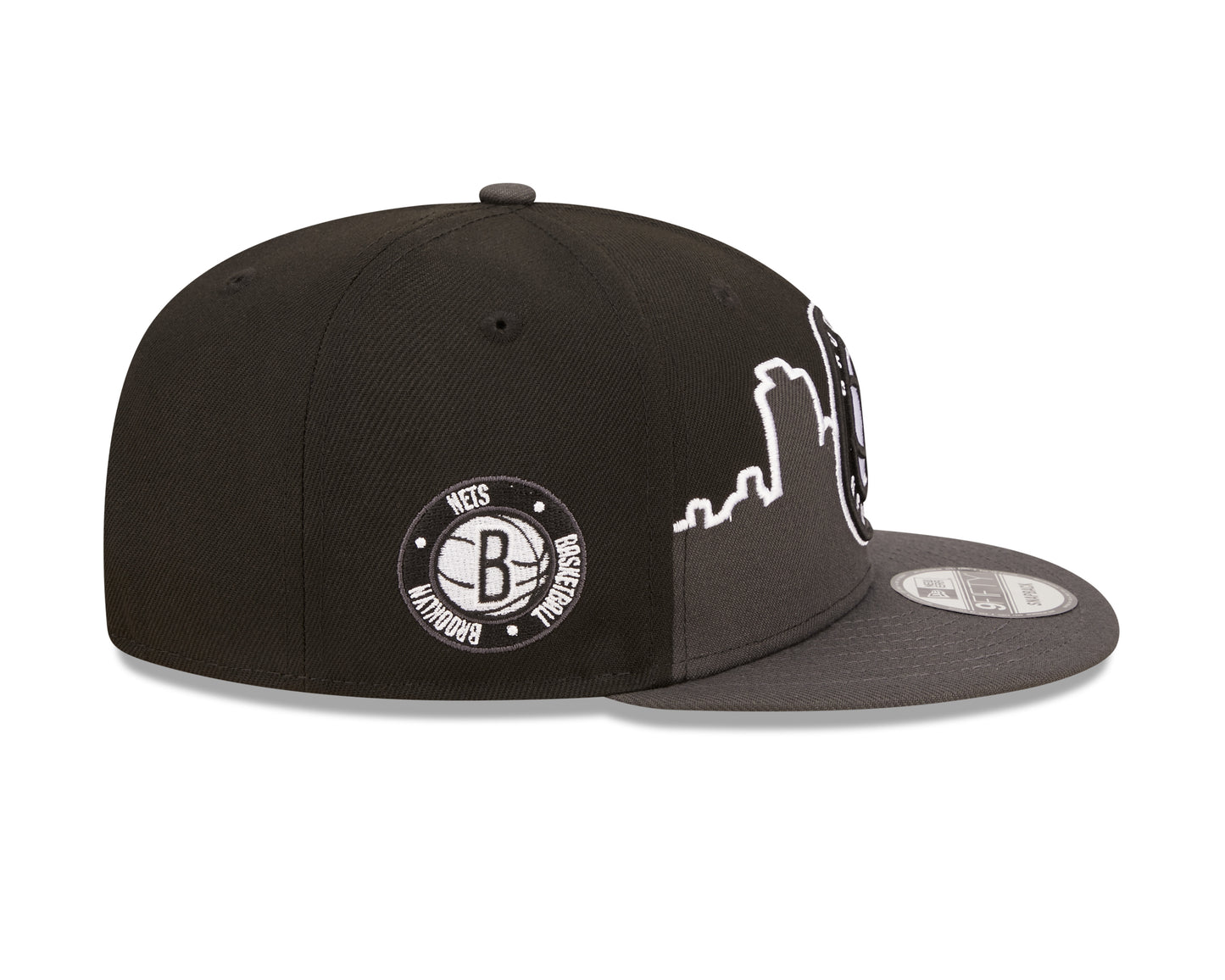 Brooklyn Nets New Era Tip-Off 9FIFTY Snap Back Hat - Gray/Black