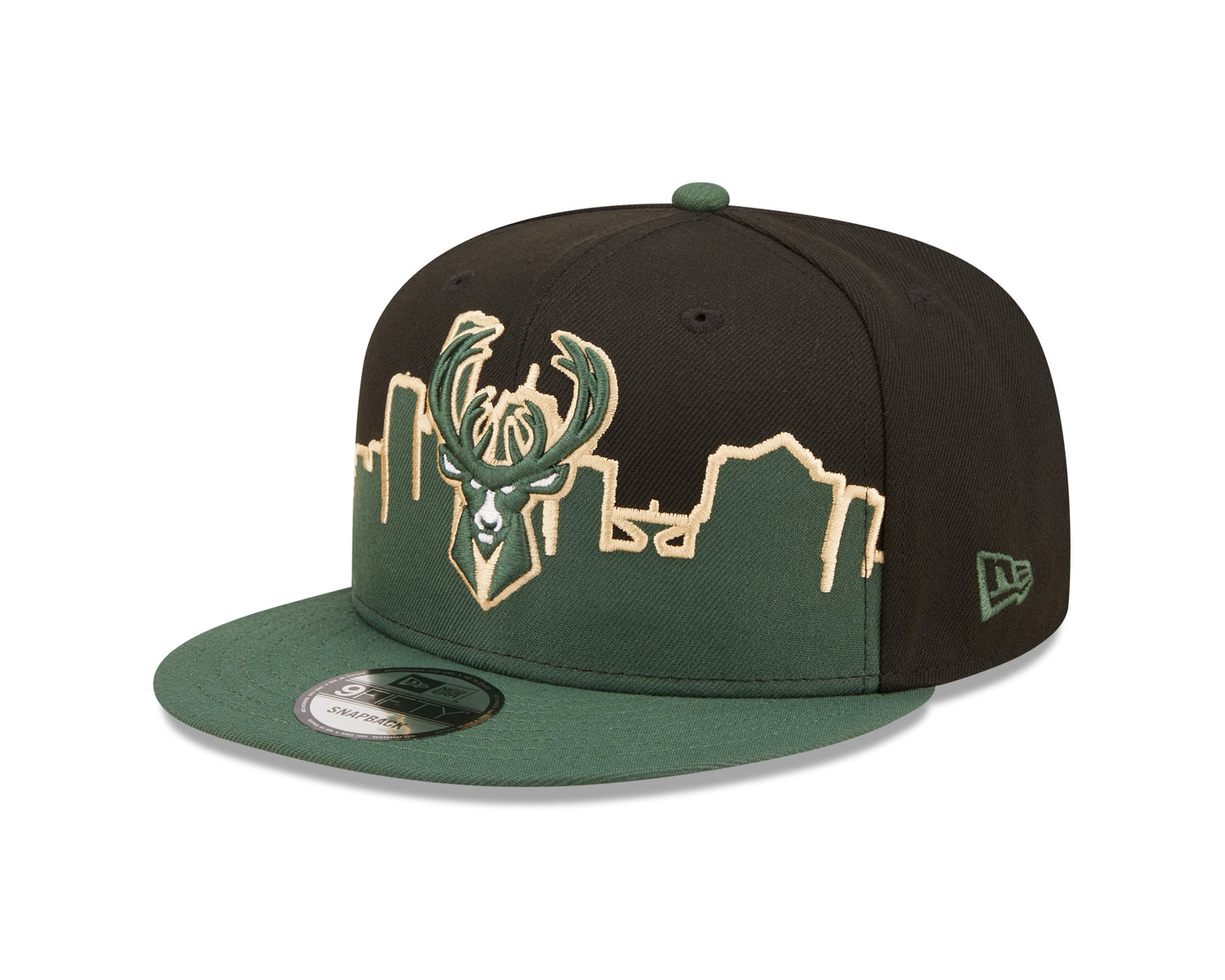 Milwaukee Bucks New Era Tip-Off 9FIFTY Snap Back Hat - Green/Black