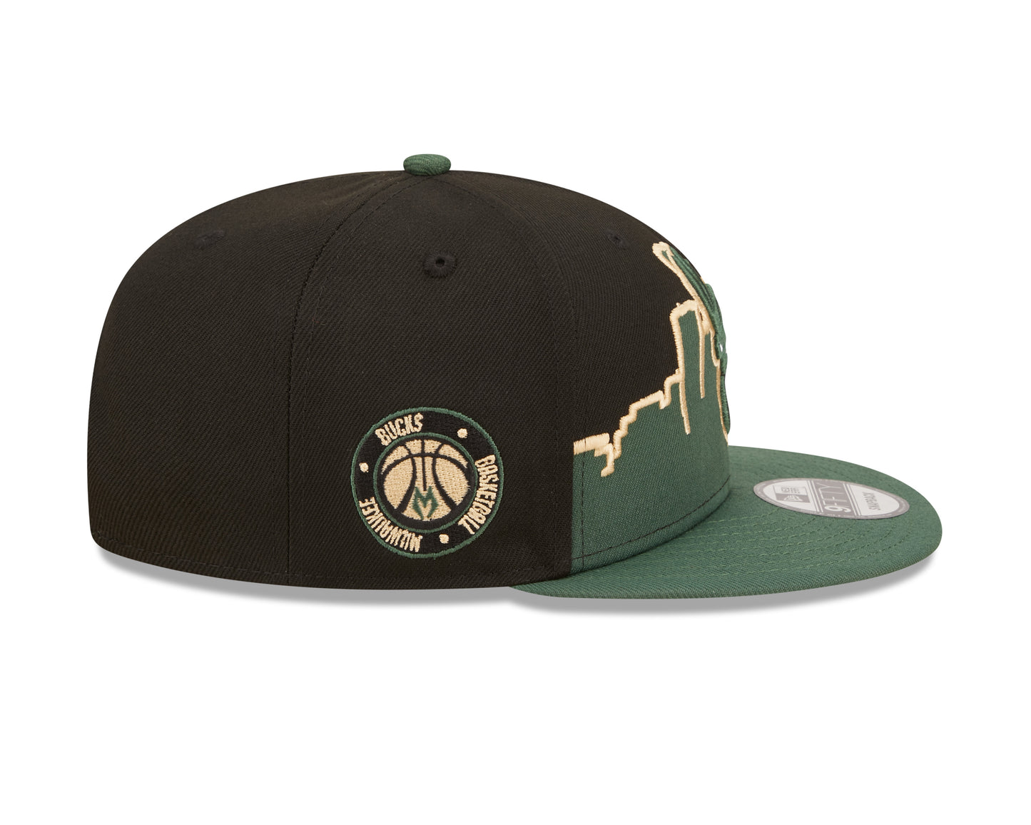 Milwaukee Bucks New Era Tip-Off 9FIFTY Snap Back Hat - Green/Black