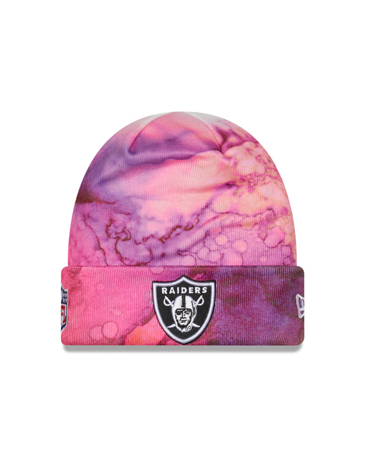 NFL Las Vegas Raiders New Era Crucial Catch Knit Hat- Pink Ink