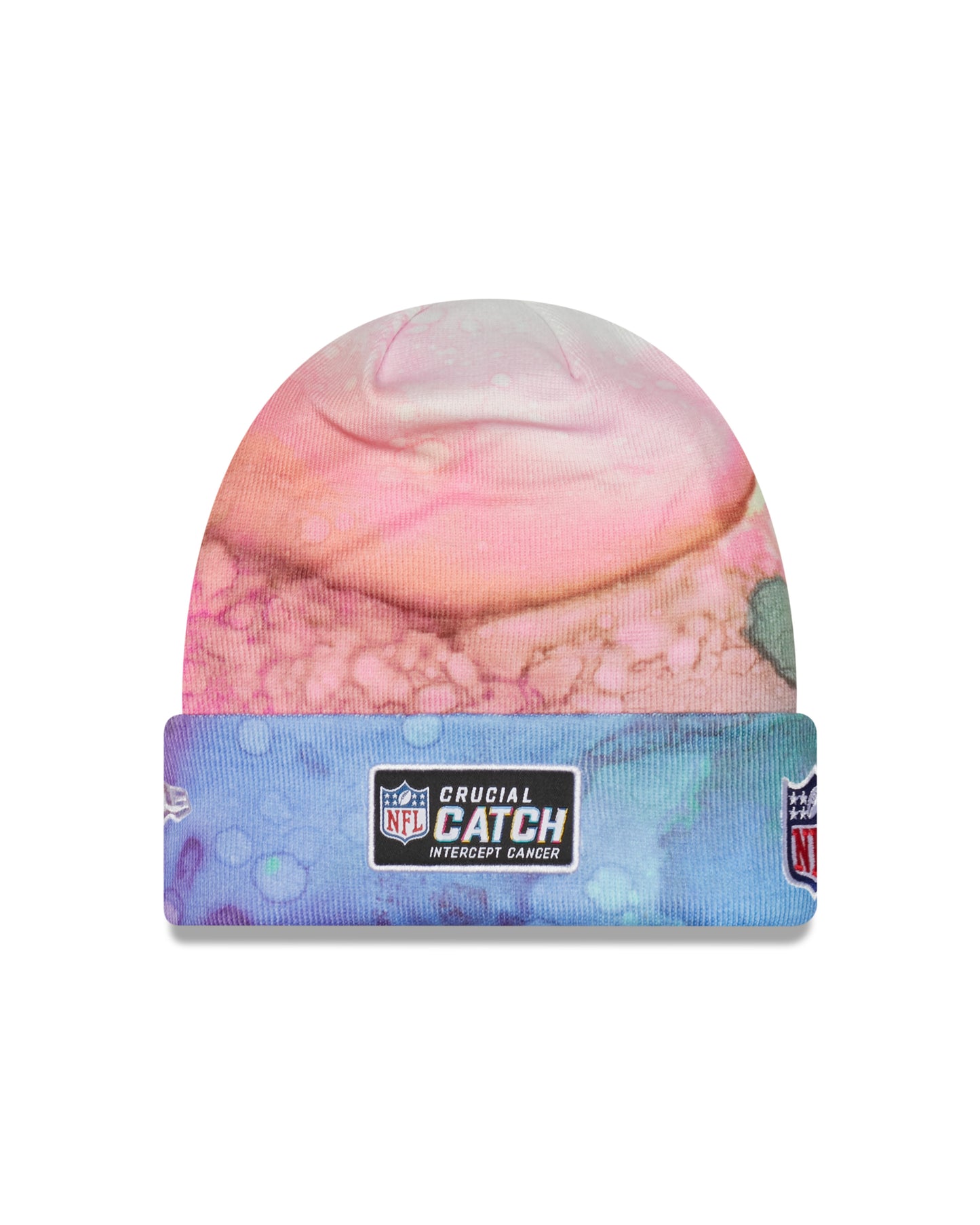 NFL Tennessee Titans New Era Crucial Catch Knit Hat- Pink Ink