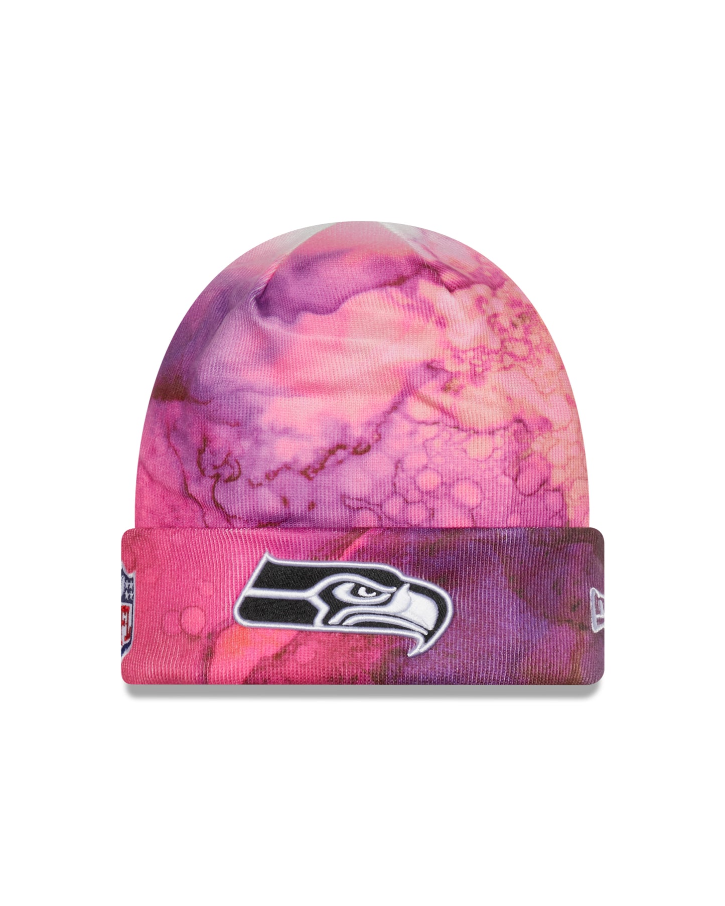 NFL Seattle Seahawks New Era Crucial Catch Knit Hat- Pink Ink