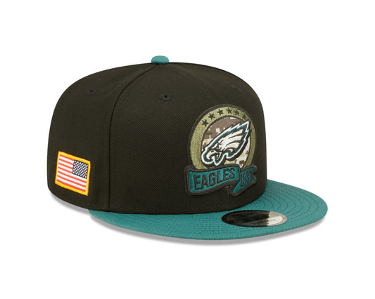 Philadelphia Eagles New Era 2022 Salute To Service 9Fifty Adjustable Hat