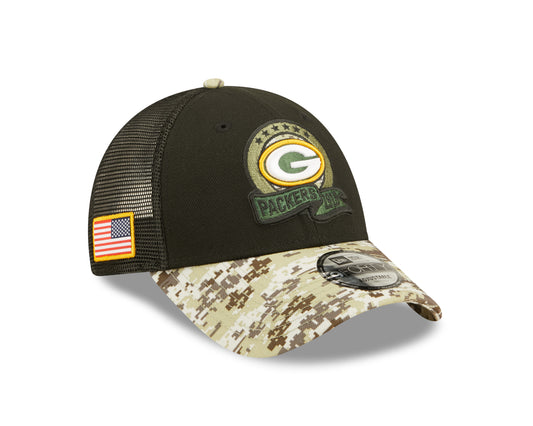 Green Bay Packers New Era 2022 Salute To Service 9Forty Adjustable Hat