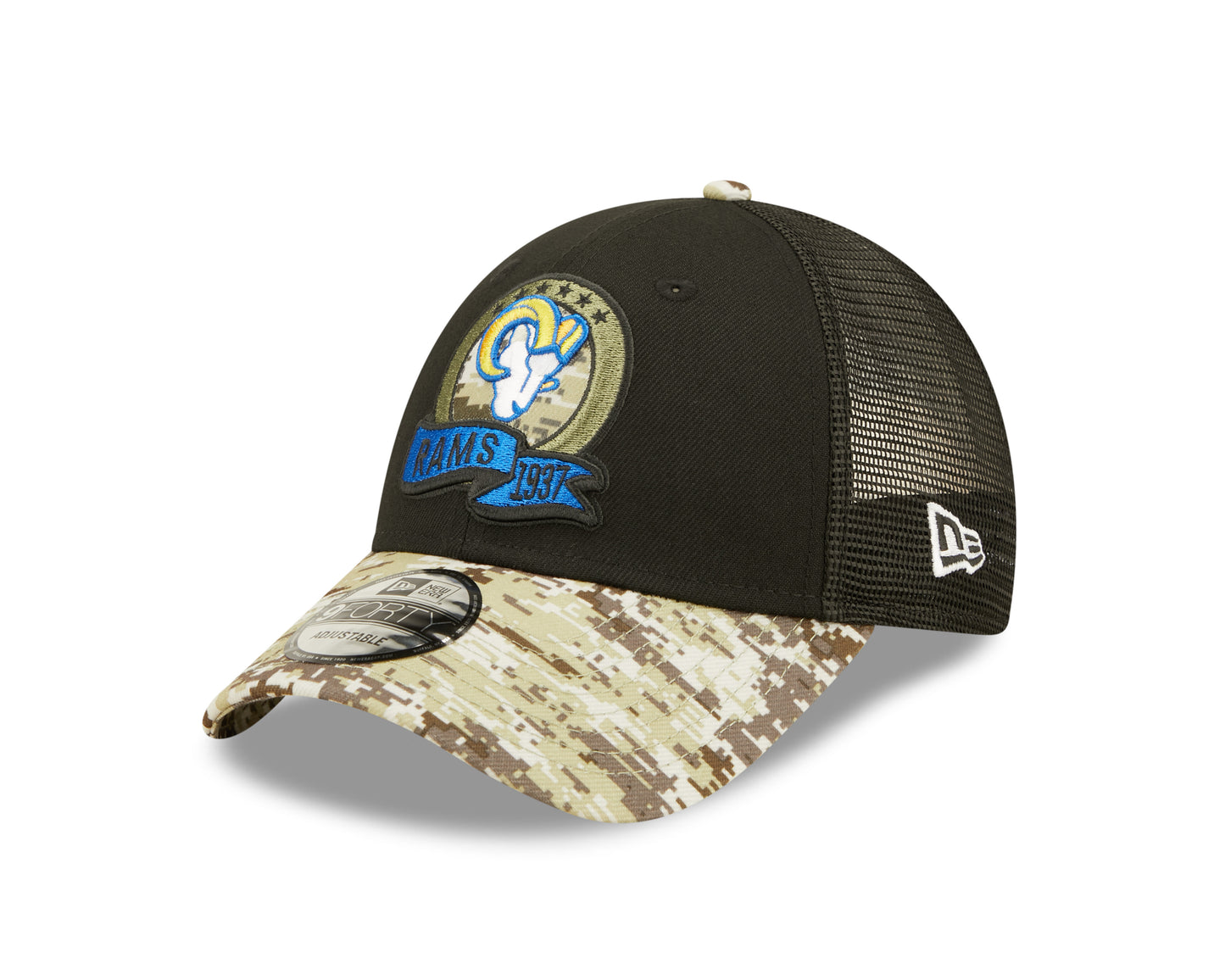Los Angeles Rams New Era 2022 Salute To Service 9Forty Adjustable Hat