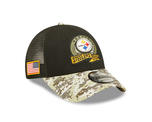 Pittsburgh Steelers New Era 2022 Salute To Service 9Forty Adjustable Hat