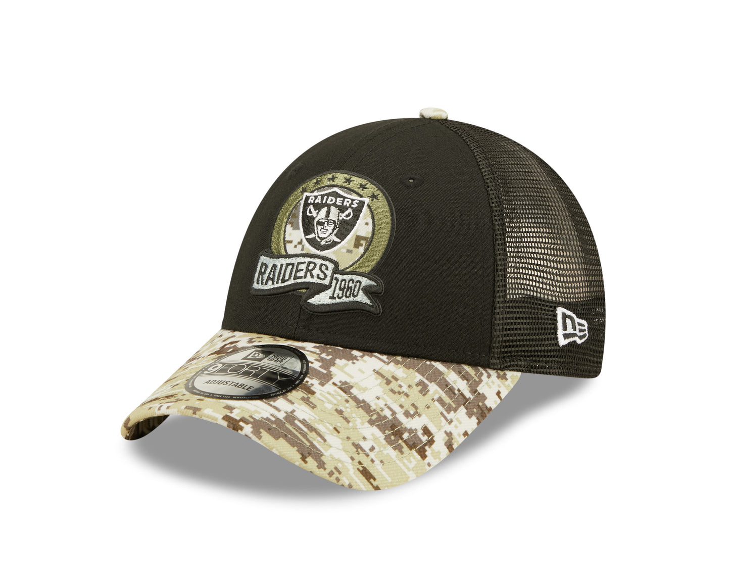 Las Vegas Raiders New Era 2022 Salute To Service 9Forty Adjustable Hat
