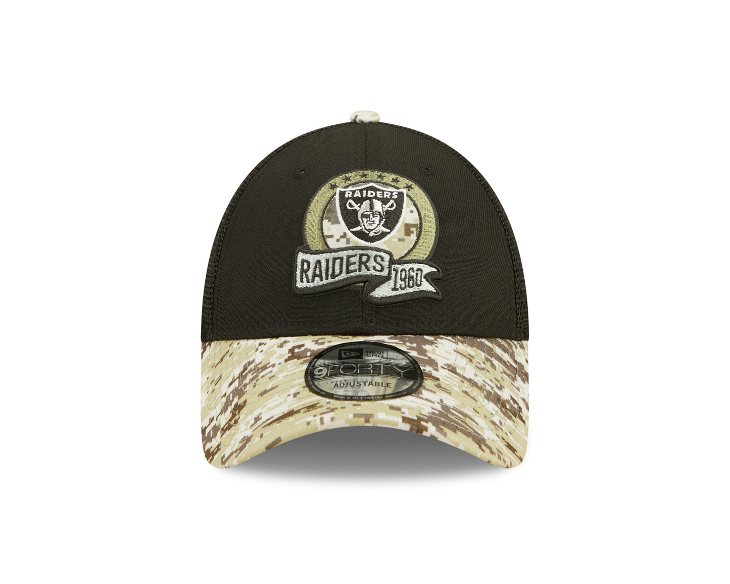 Las Vegas Raiders New Era 2022 Salute To Service 9Forty Adjustable Hat