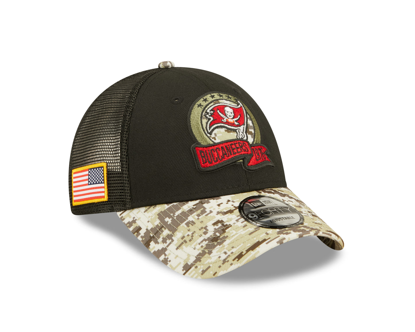 Tampa Bay Buccaneers New Era 2022 Salute To Service 9Forty Adjustable Hat