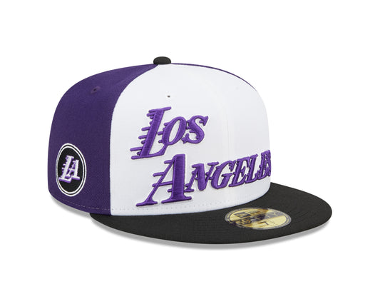 Los Angeles Lakers New Era City Edition 59FIFTY Fitted Hat - White