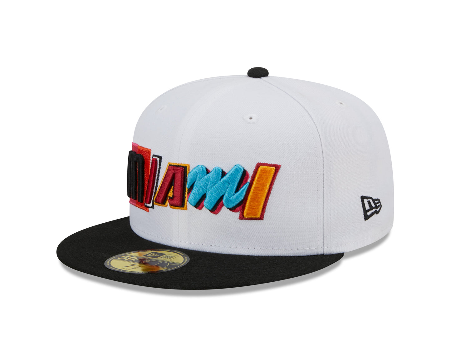 Miami Heat New Era City Edition 59FIFTY Fitted Hat - White