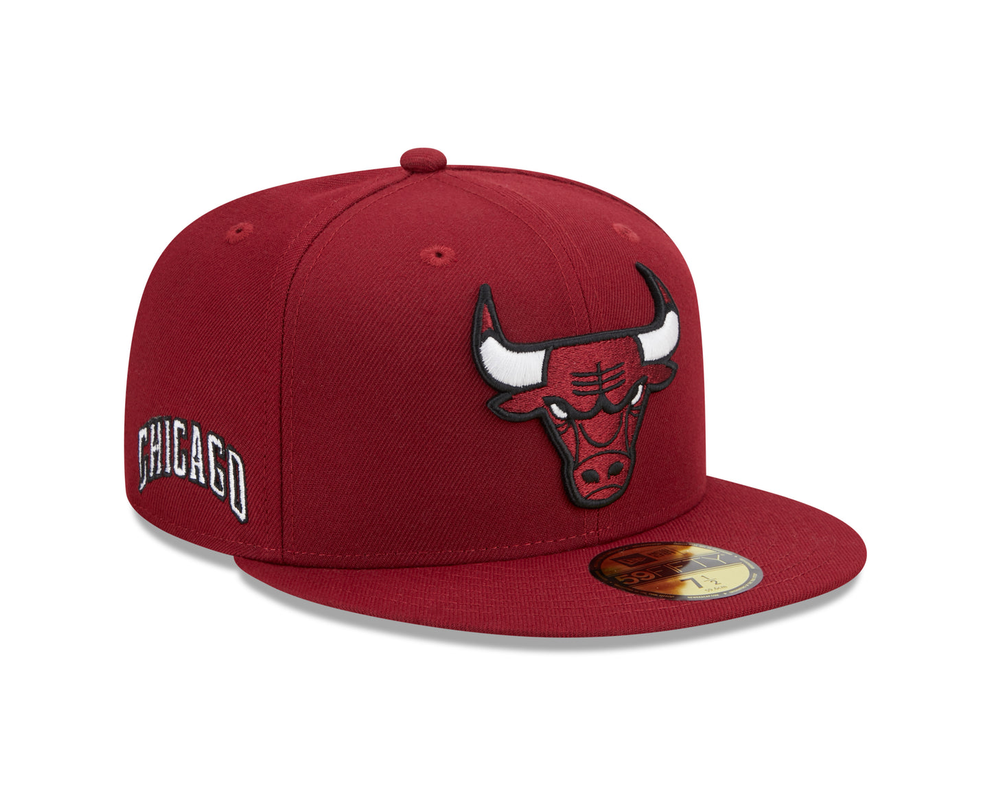 Chicago Bulls New Era Alternate City Edition 59FIFTY Fitted Hat - Dark Red