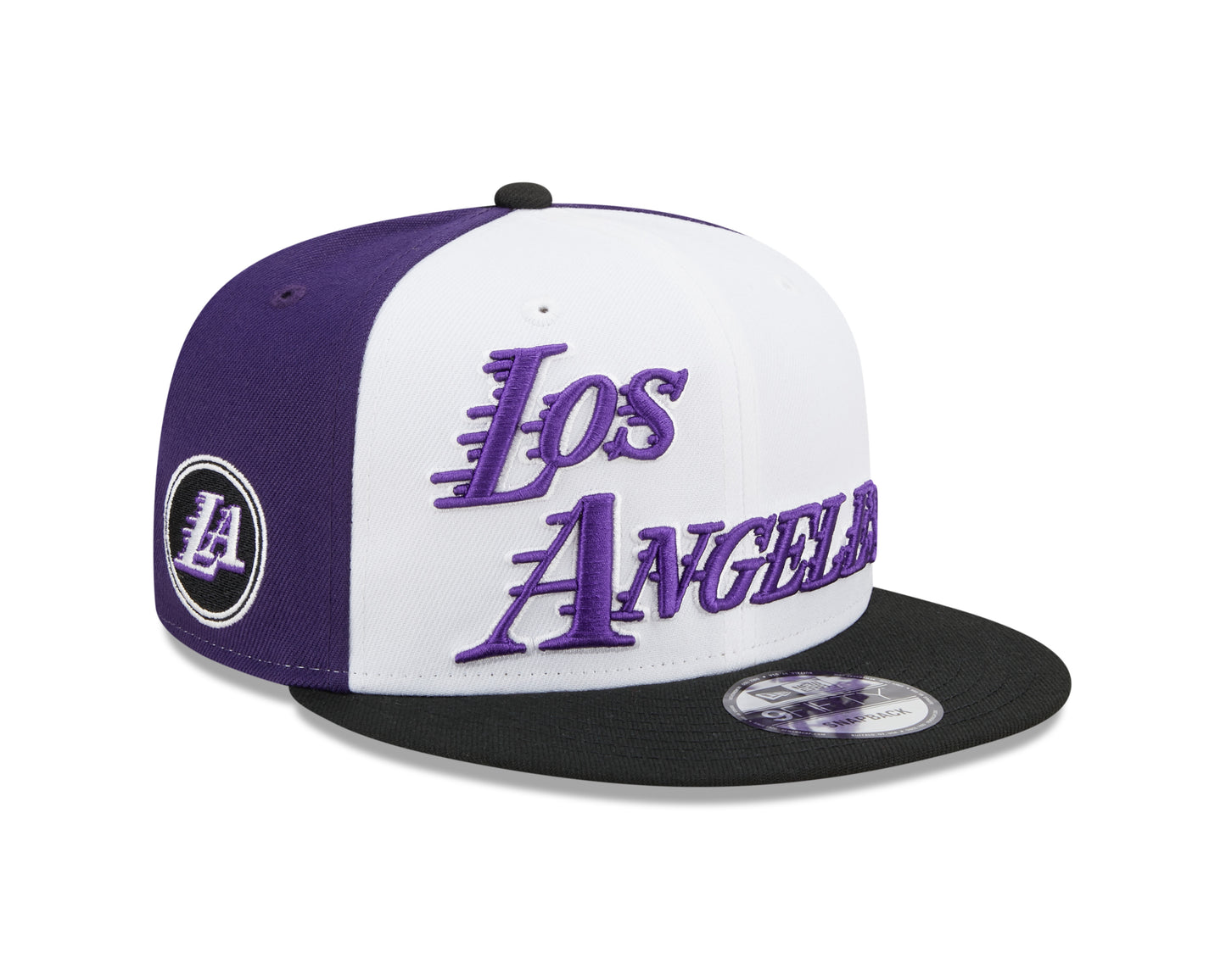 Los Angeles Lakers New Era City Edition 9FIFTY Snap Back Hat - White/Purple
