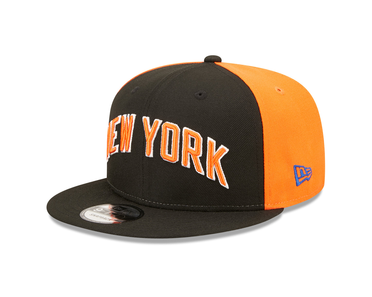 New York Knicks New Era City Edition 9FIFTY Snap Back Hat - Black/Orange