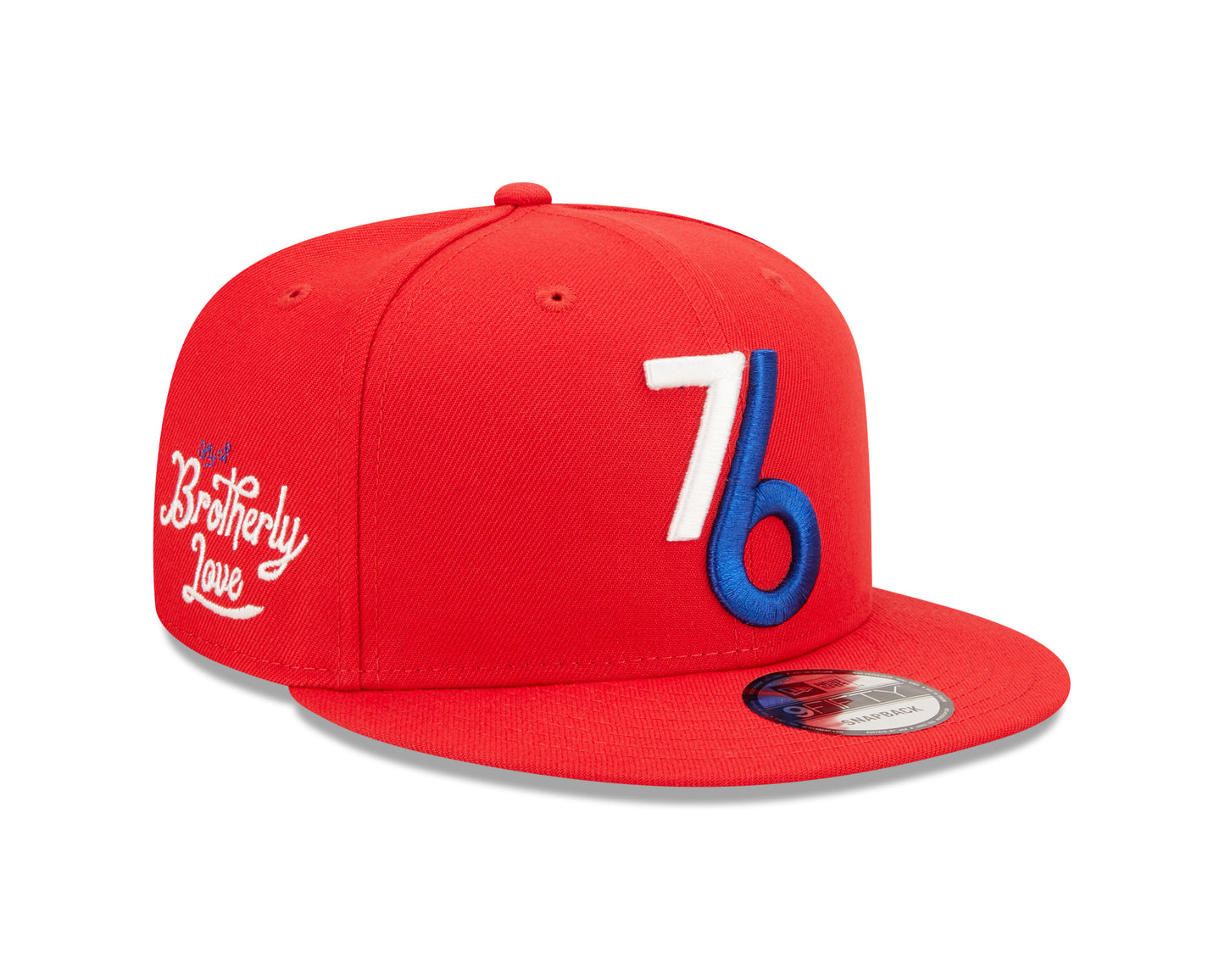 Philadelphia 76ers New Era Alternate City Edition 9FIFTY Snap Back Hat - Red