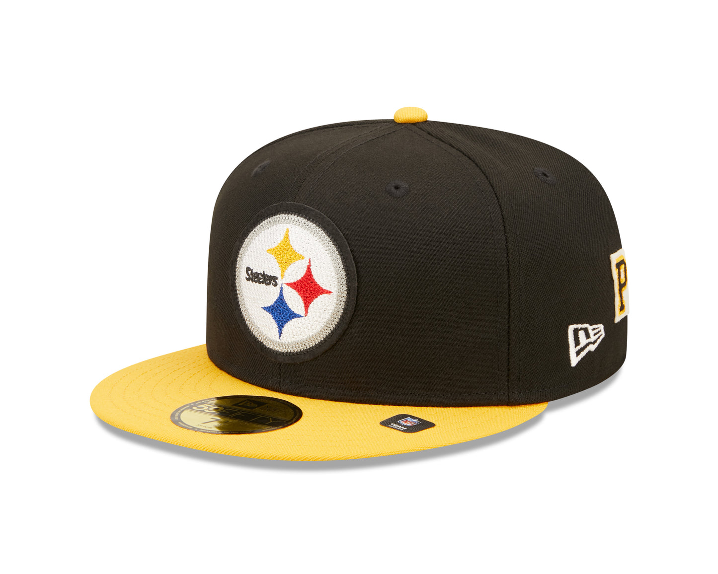 Pittsburgh Steelers New Era Super Bowl Series Letterman 59FIFTY Fitted Hat - Black