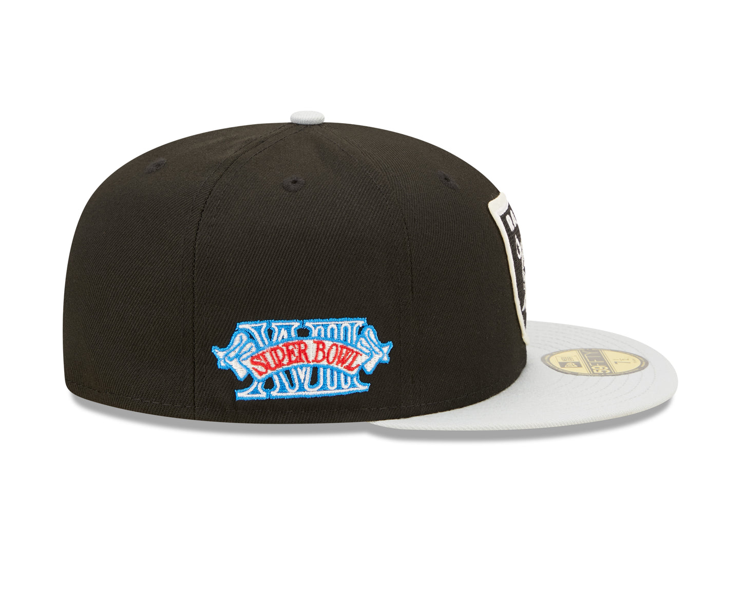 Las Vegas Raiders New Era Super Bowl Series Letterman 59FIFTY Fitted Hat - Black