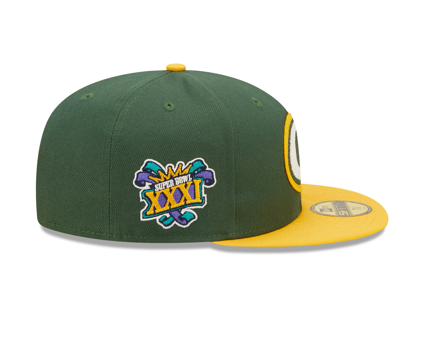 Green Bay Packers New Era Super Bowl Series Letterman 59FIFTY Fitted Hat - Green
