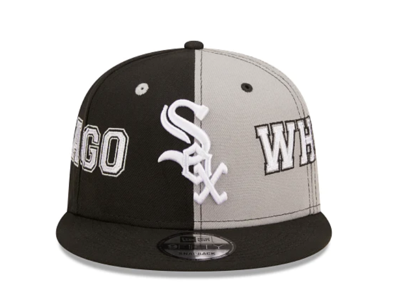 Chicago White Sox New Era Team Split 9FIFTY Snapback Hat - Black/Gray