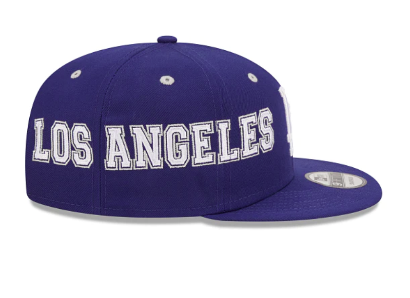 Los Angeles Dodgers New Era Team Split 9FIFTY Snapback Hat - Blue/Gray