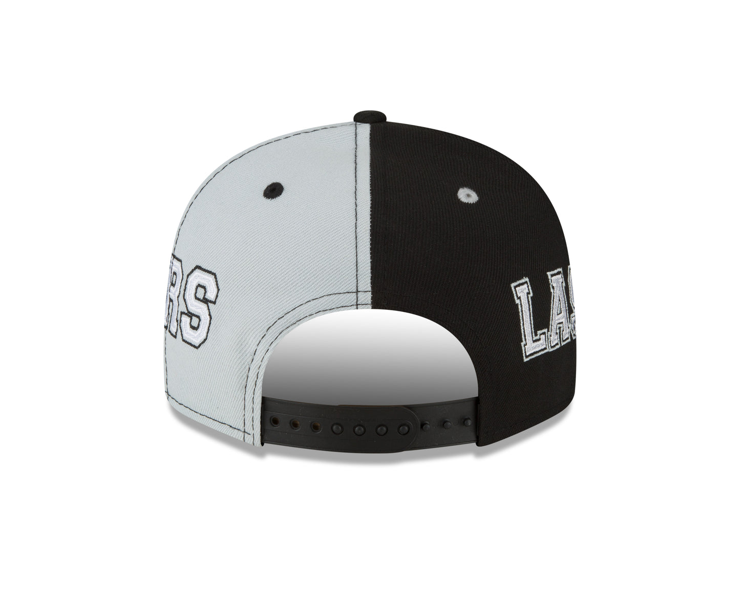 Las Vegas Raiders New Era Team Split 9FIFTY Snap Back Hat - Black/Gray