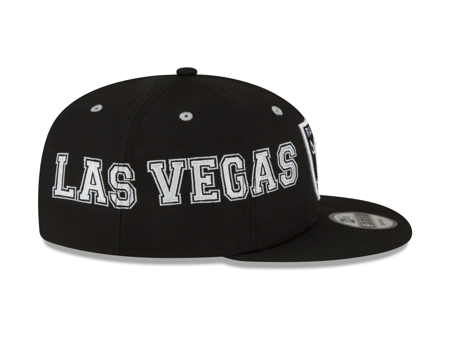 Las Vegas Raiders New Era Team Split 9FIFTY Snap Back Hat - Black/Gray