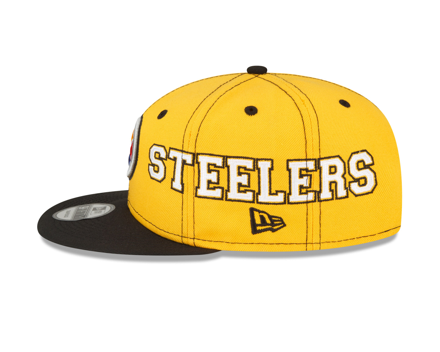 Pittsburgh Steelers New Era Team Split 9FIFTY Snap Back Hat - Yellow/Black