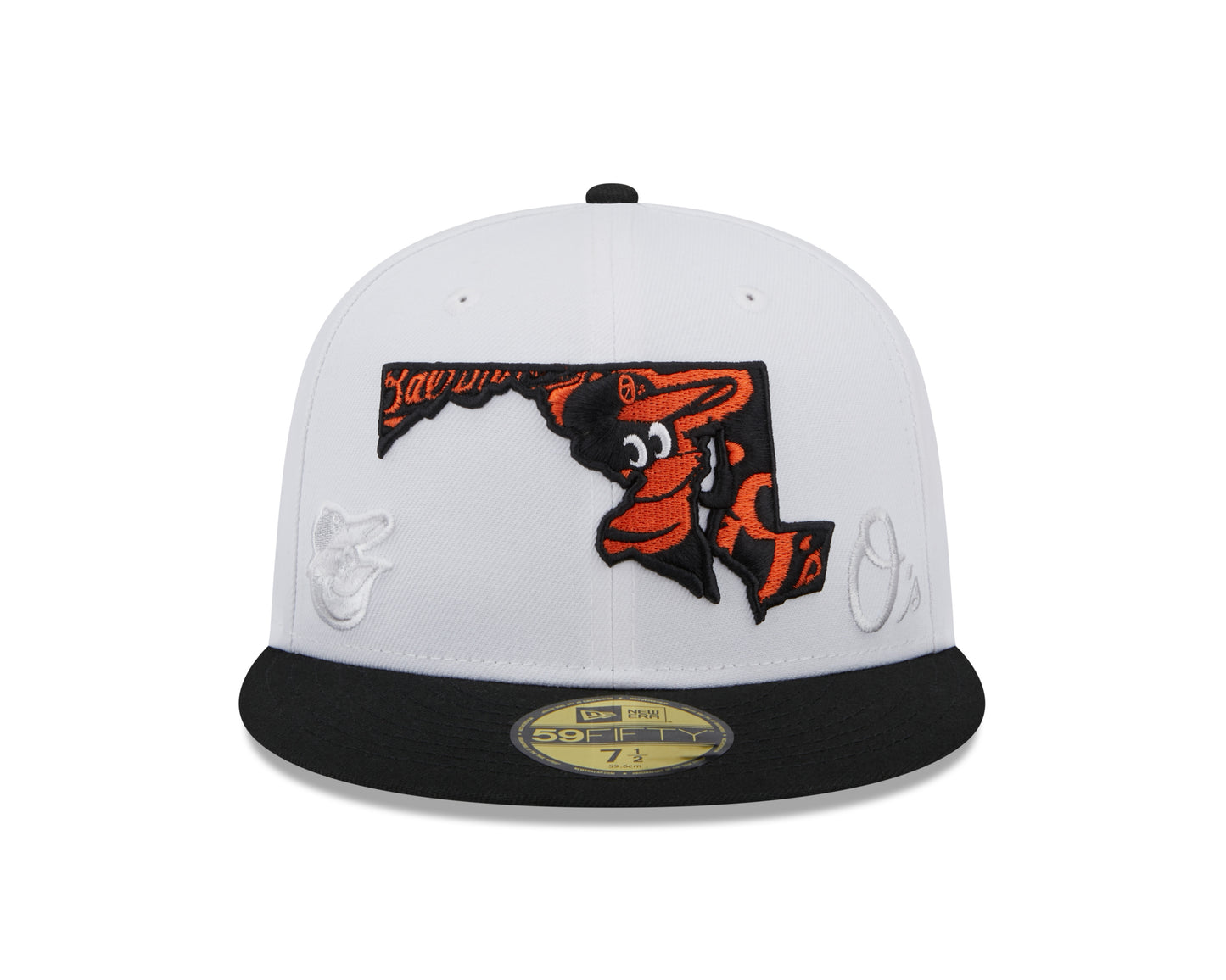 Baltimore Orioles New Era State 59FIFTY Fitted Hat - White