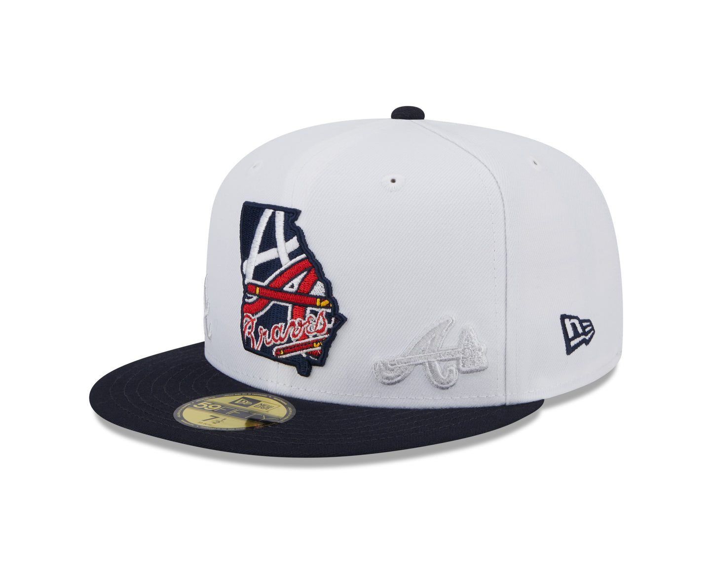 Atlanta Braves New Era State 59FIFTY Fitted Hat - White