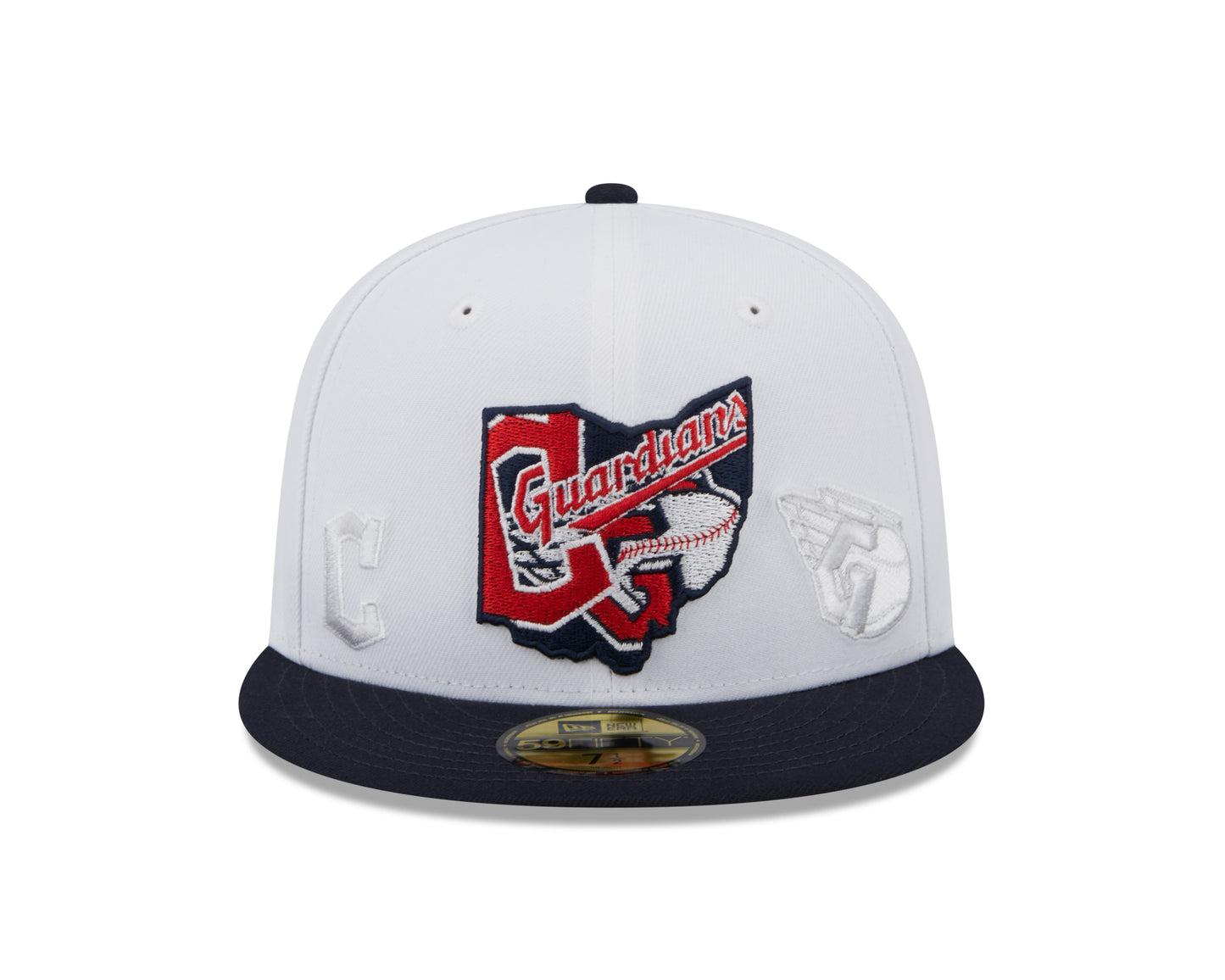 Cleveland Guardians New Era State 59FIFTY Fitted Hat - White