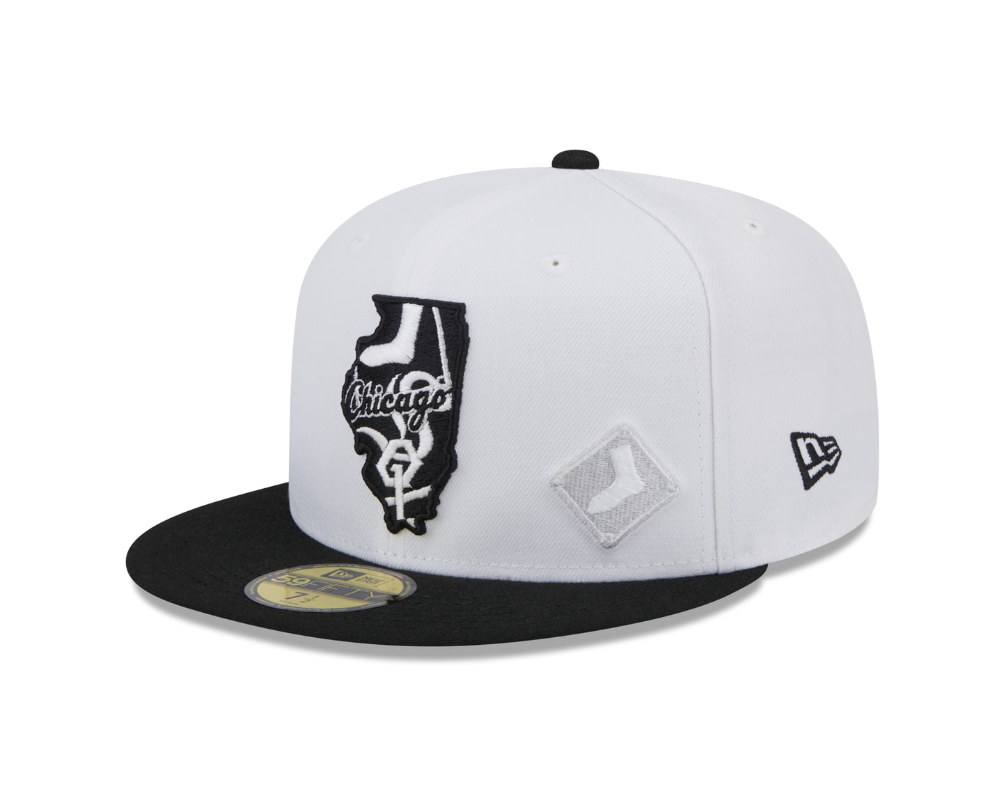 Chicago White Sox New Era State 59FIFTY Fitted Hat - White