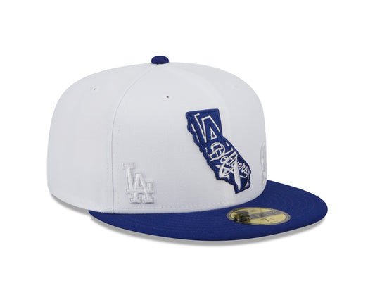 Los Angeles Dodgers New Era State 59FIFTY Fitted Hat - White