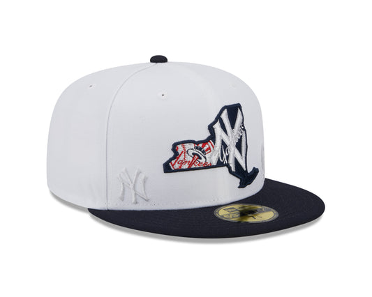 New York Yankees New Era State 59FIFTY Fitted Hat - White