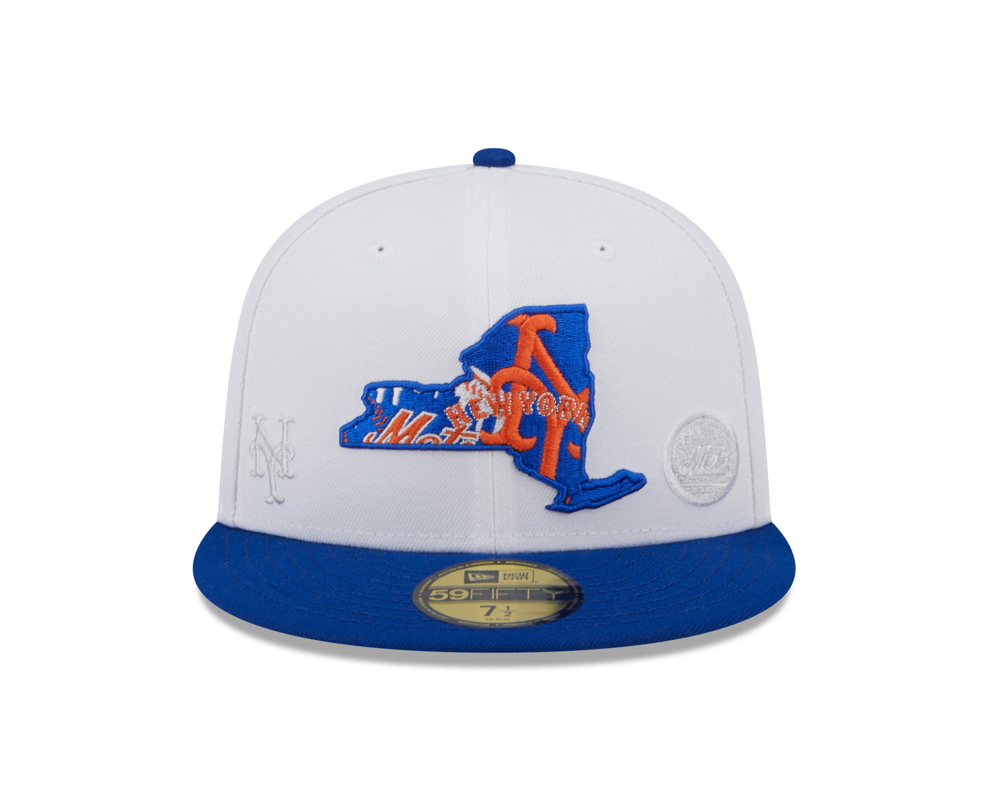 New York Mets New Era State 59FIFTY Fitted Hat - White