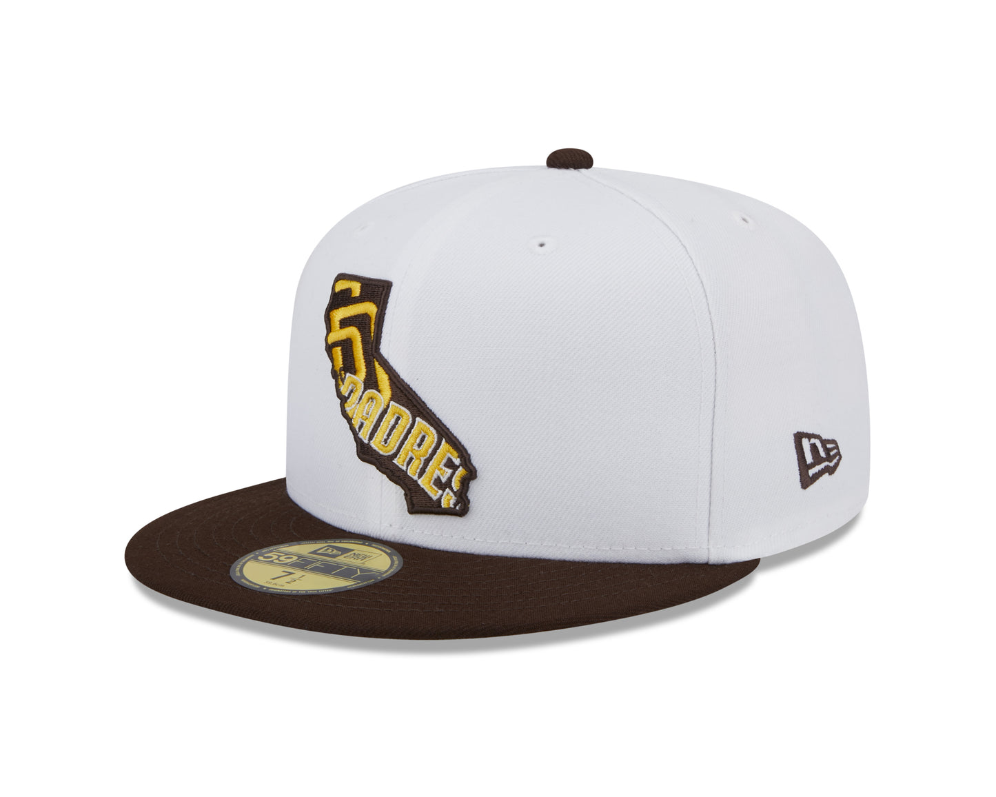 San Diego Padres New Era State 59FIFTY Fitted Hat - White