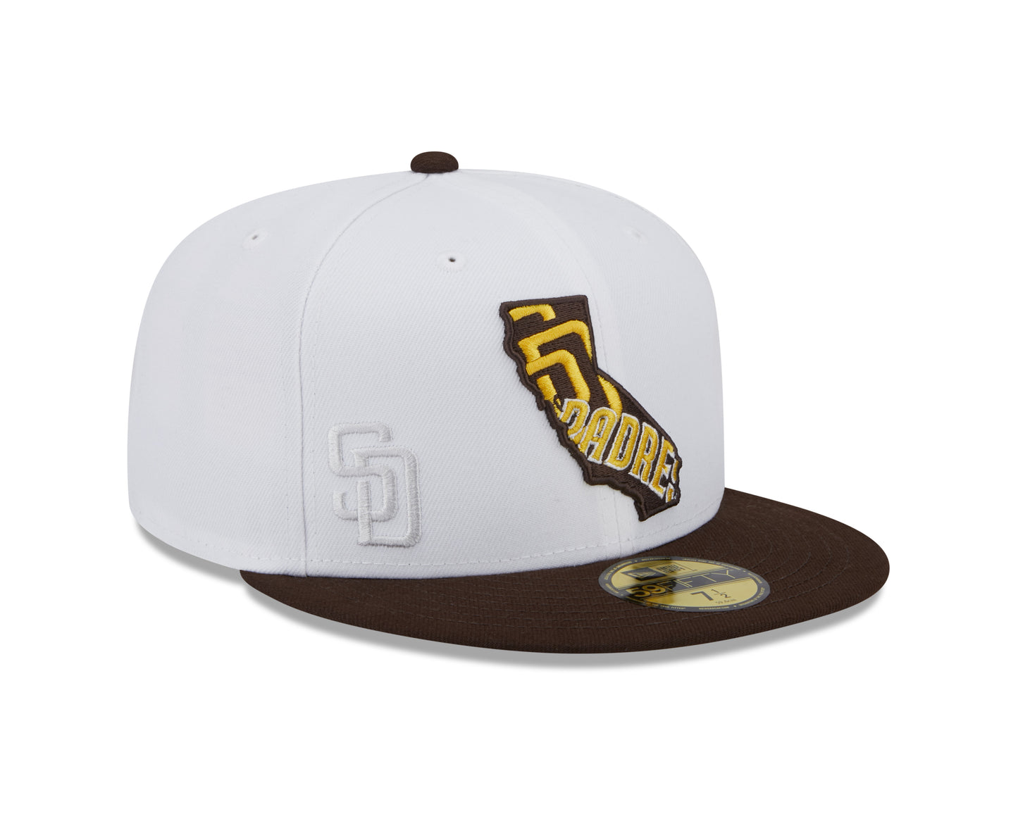 San Diego Padres New Era State 59FIFTY Fitted Hat - White