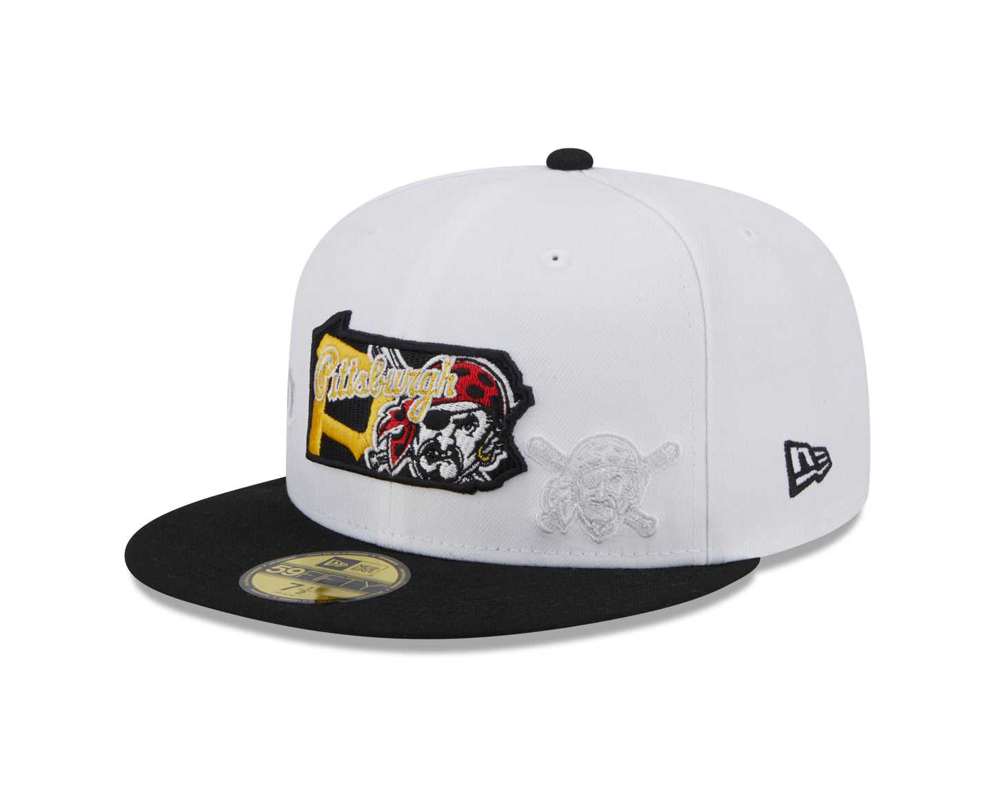 Pittsburgh Pirates New Era State 59FIFTY Fitted Hat - White