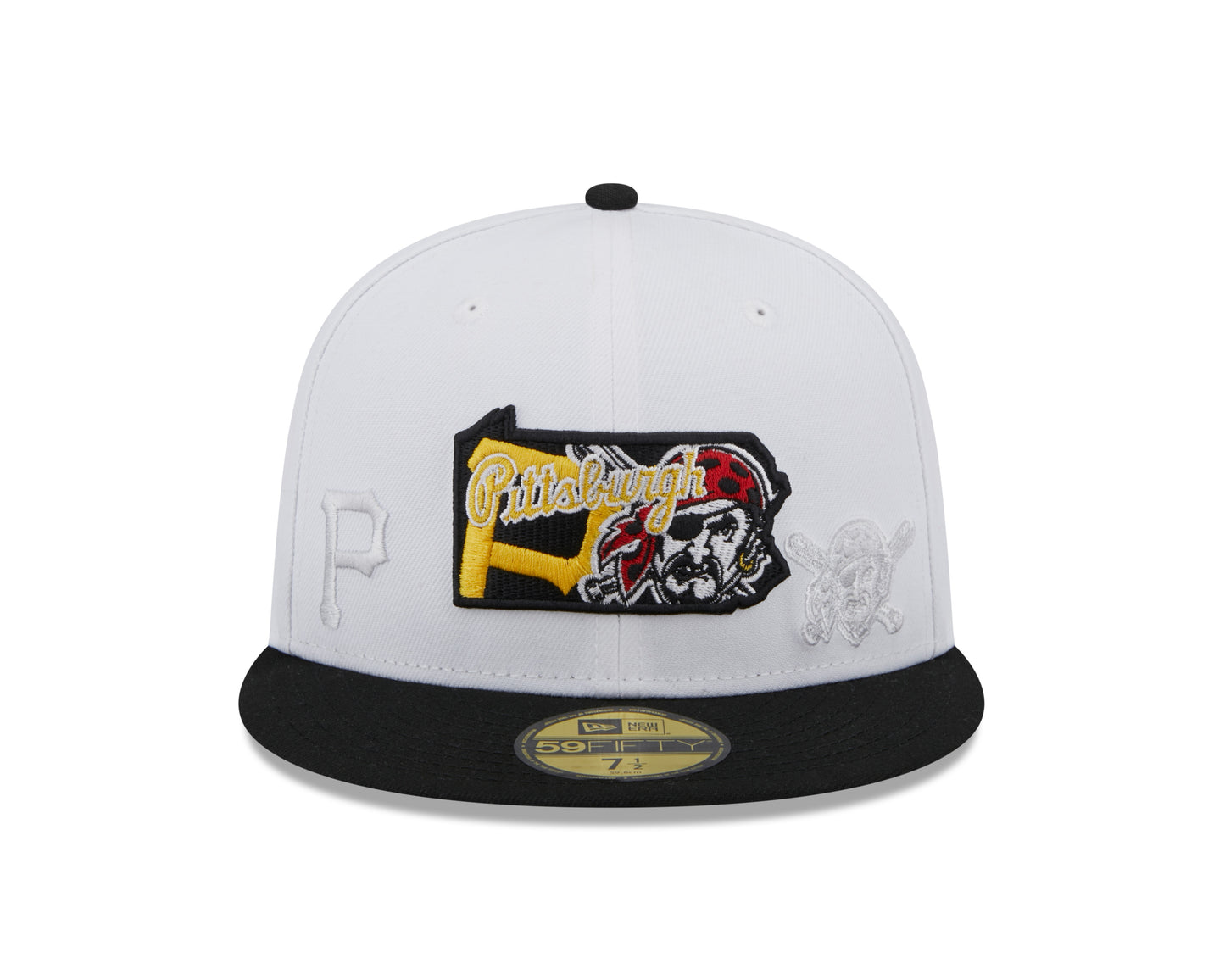 Pittsburgh Pirates New Era State 59FIFTY Fitted Hat - White