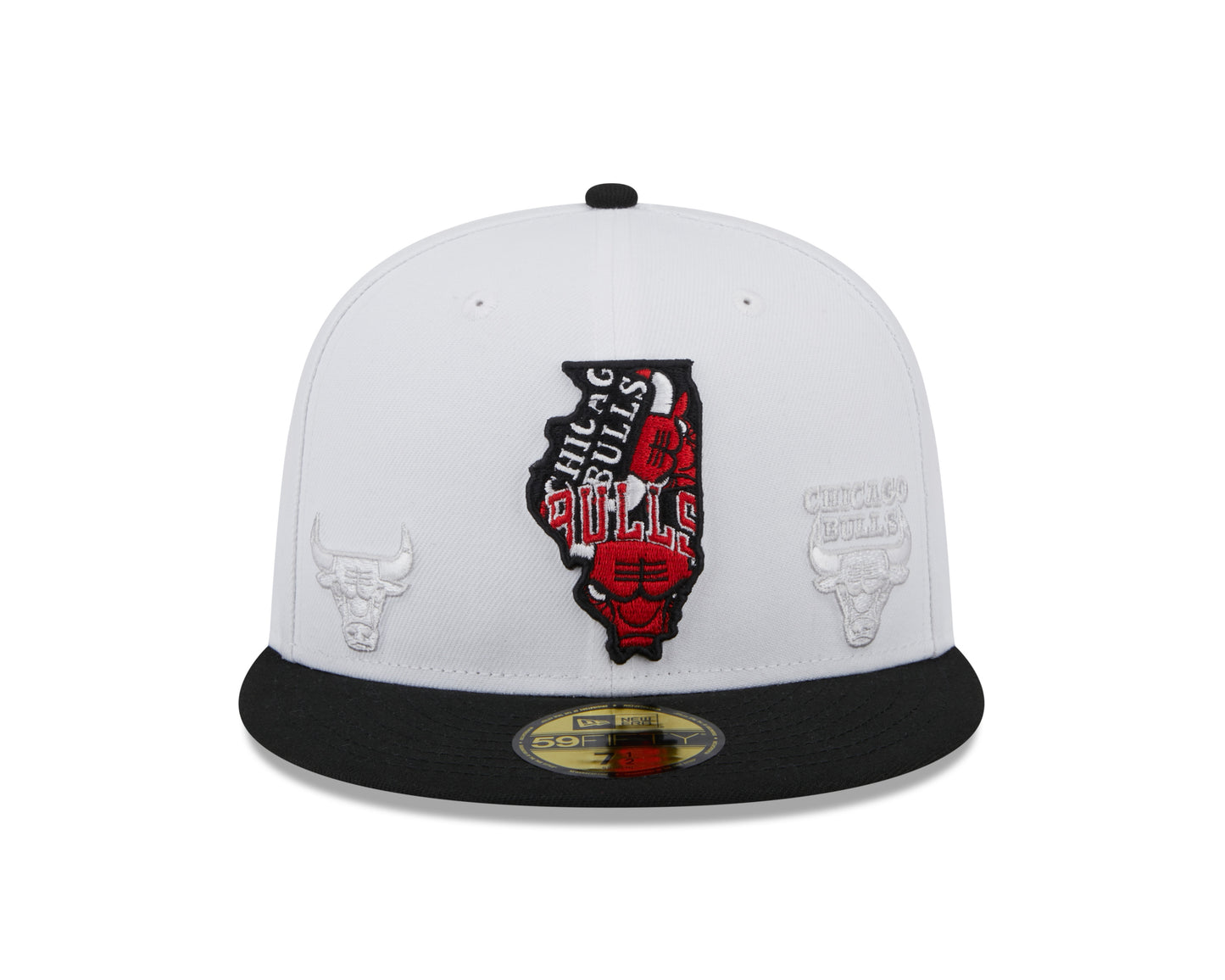 Chicago Bulls NBA New Era State 59FIFTY Fitted Hat - White