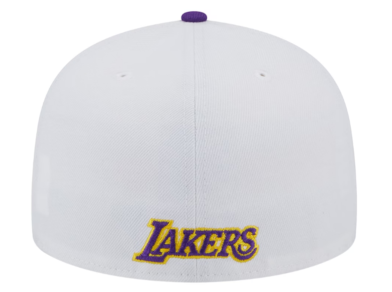 Los Angeles Lakers NBA New Era State 59FIFTY Fitted Hat - White