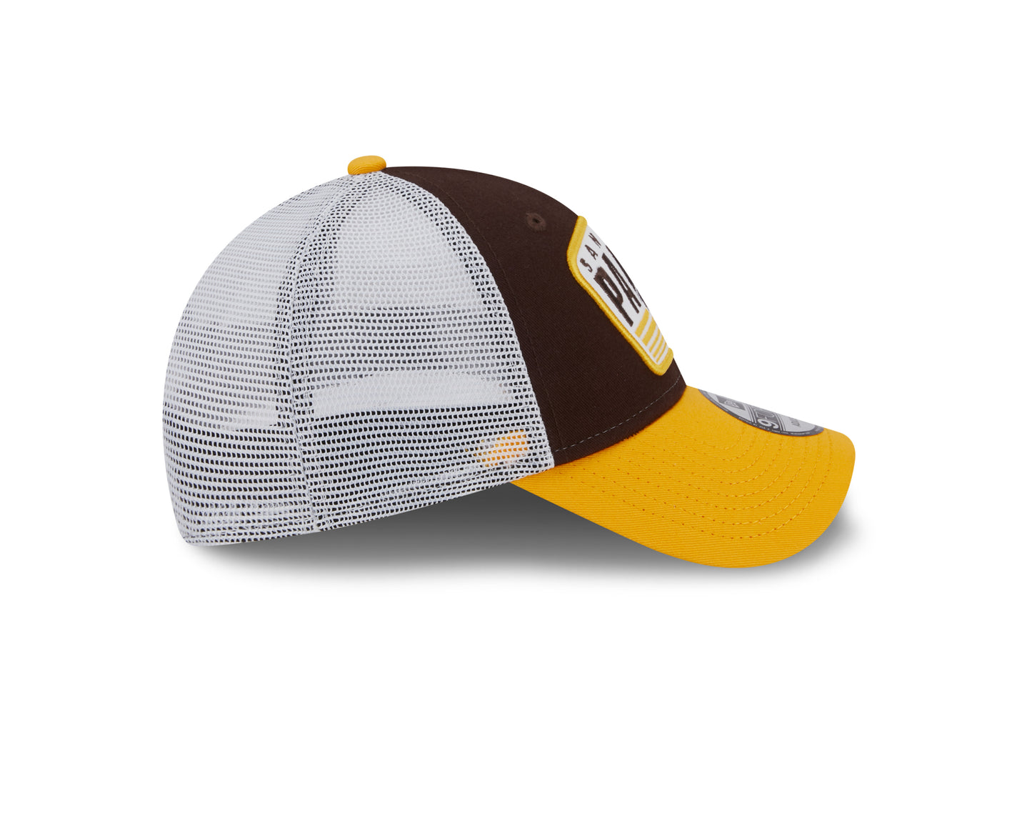 San Diego Padres New Era Logo Patch Trucker 9FORTY Snapback Hat