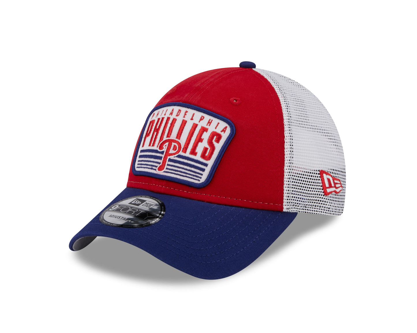 Philadelphia Phillies New Era Logo Patch Trucker 9FORTY Snapback Hat