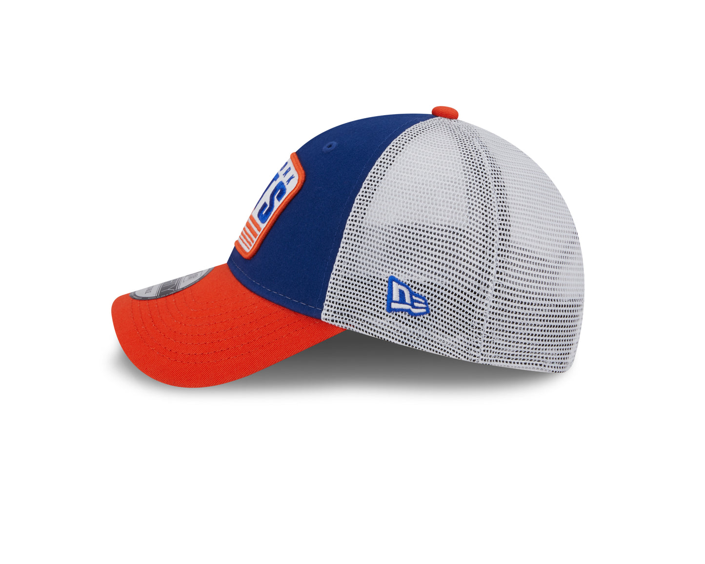 New York Mets New Era Logo Patch Trucker 9FORTY Snapback Hat